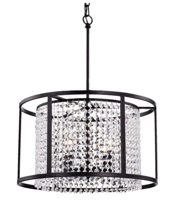 Lighting Vanity Lights - Phodra Antique Bronze 16-inch Round Pendant HomeRoots