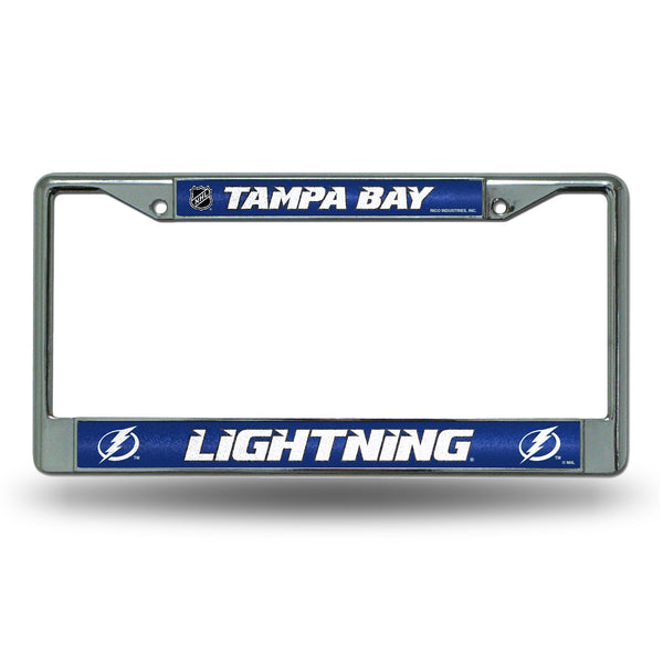 Vehicle License Plate Frames Lightning Bling Chrome Frame