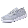 Lightweight Mesh Lace Up Athletic Shoes-Gray-4.5-JadeMoghul Inc.