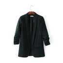 Lightweight Polka Dot Blazer Jacket-Green-L-JadeMoghul Inc.