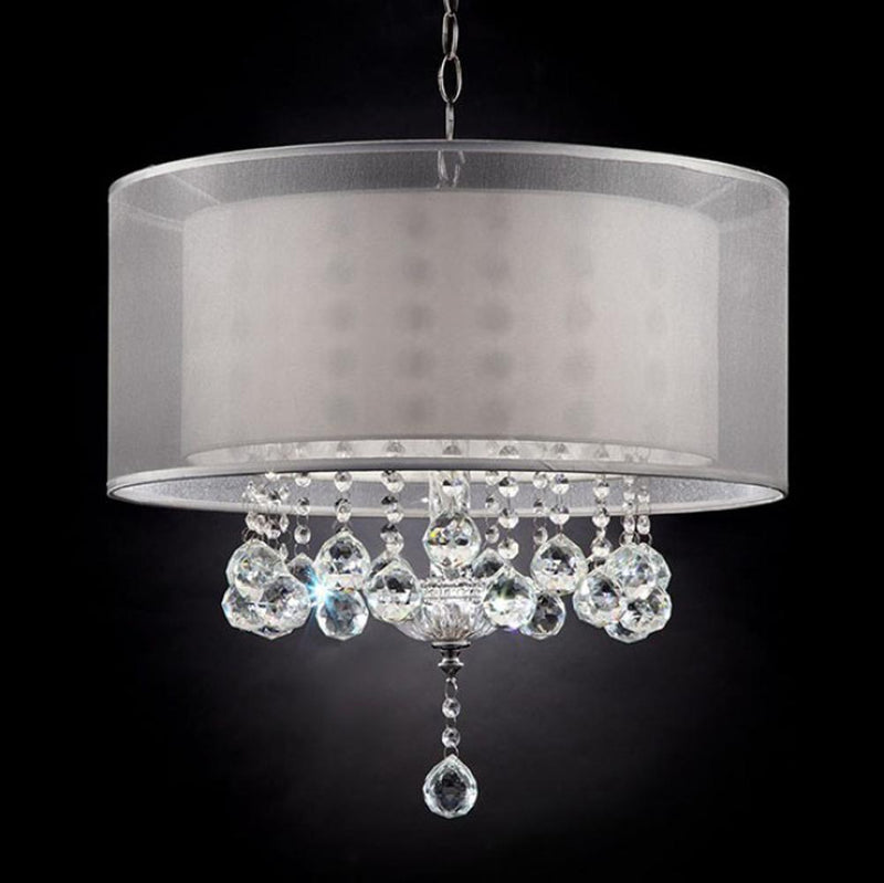 LILA Traditional Ceiling Lamp Silver Metal-Pendant Lighting-Silver-METAL-JadeMoghul Inc.