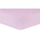 Lilac Chevron Deluxe Flannel Fitted Crib Sheet-CHEV-JadeMoghul Inc.