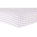 Lilac Flower Dot Deluxe Flannel Fitted Crib Sheet-LILAC-JadeMoghul Inc.