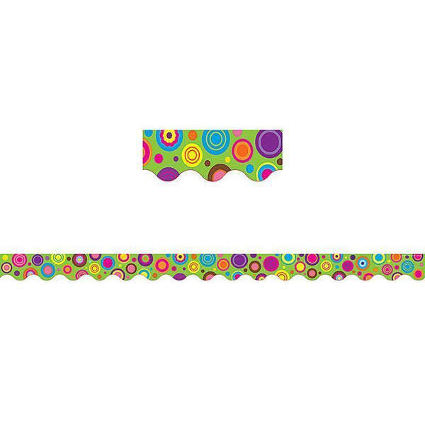 LIME COLORFUL CIRCLES SCALLOPED-Learning Materials-JadeMoghul Inc.