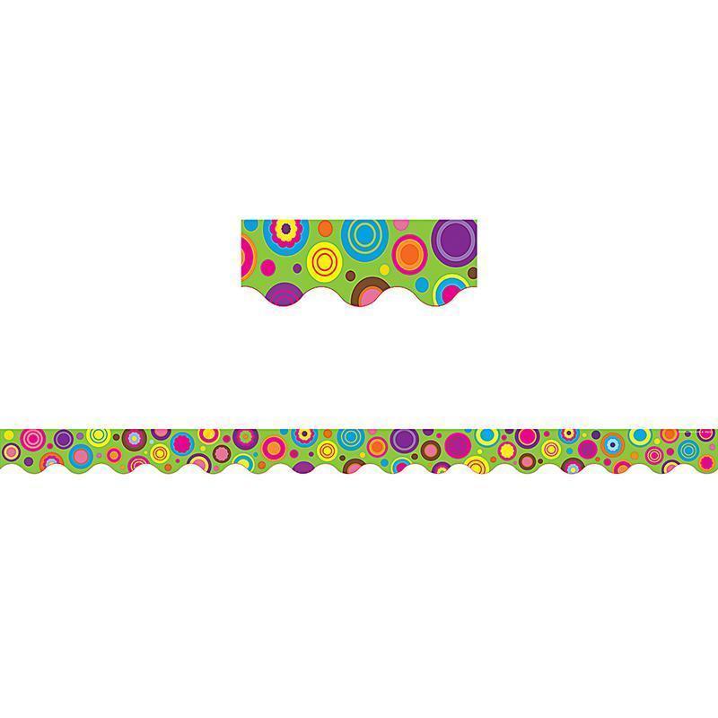 LIME COLORFUL CIRCLES SCALLOPED-Learning Materials-JadeMoghul Inc.