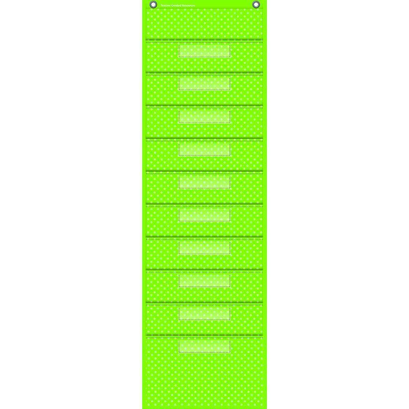 LIME POLKA DOTS 10 POCKET FILE-Learning Materials-JadeMoghul Inc.