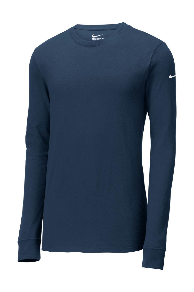 Limited Edition Nike Core Cotton Long Sleeve Tee. NKBQ5232-T-Shirts-College Navy-2XL-JadeMoghul Inc.