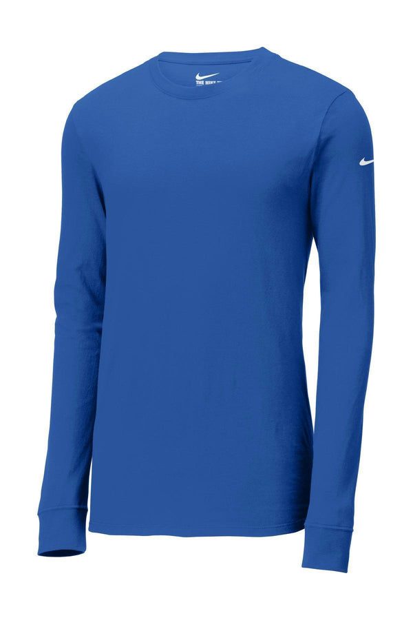 Limited Edition Nike Core Cotton Long Sleeve Tee. NKBQ5232-T-Shirts-Rush Blue-3XL-JadeMoghul Inc.
