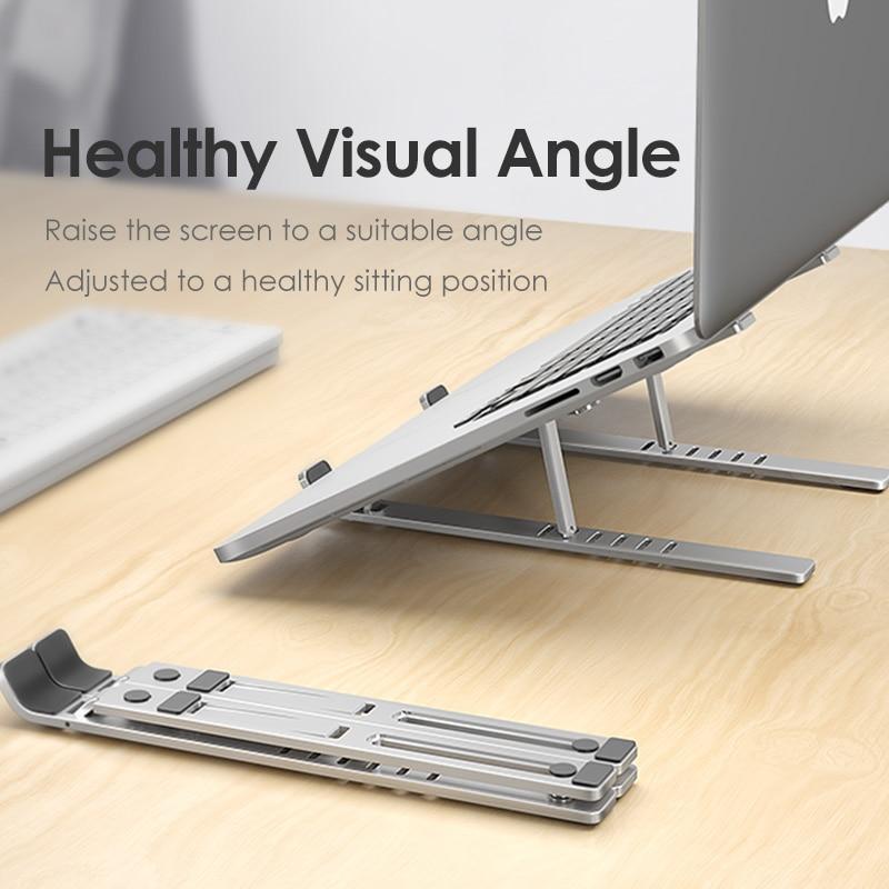 LINGCHEN Laptop Stand for MacBook Pro Notebook Stand Foldable Aluminium Alloy Tablet Stand Bracket Laptop Holder for Notebook JadeMoghul Inc. 