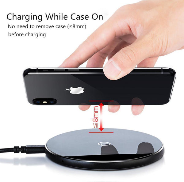 LINGCHEN Qi Wireless Charger For Samsung Galaxy S8 S9 Fast Wireless Charging For iPhone 8 9 X Wireless Charger For Mobile Phone-Wireless Charger-Black-JadeMoghul Inc.