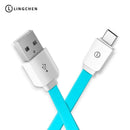 LINGCHEN USB Type C Cable for Samsung Gaxaly S8 S9 Fast Charging Data Cable For samsung S9 USB Type-c Cable for HUAWEI usb-c-Blue-0.25M-JadeMoghul Inc.