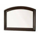 Litchville Contemporary Style Mirror , Brown Cherry-Makeup Mirrors-Brown Cherry-Solid Wood Wood Veneer & Others-JadeMoghul Inc.