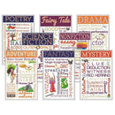 LITERARY GENRES CHATTER CHARTS 8/ST-Learning Materials-JadeMoghul Inc.