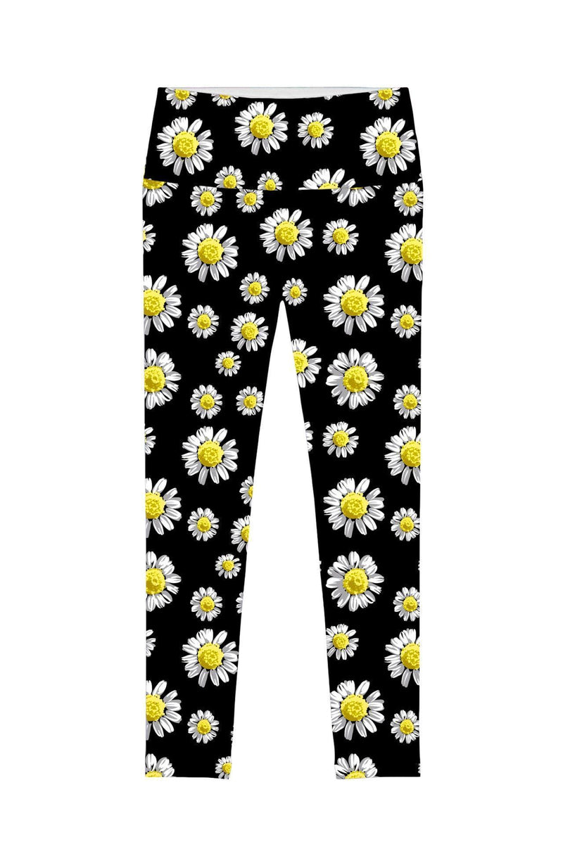 Little Oopsy Daisy Lucy Floral Performance Leggings - Women-Oopsy Daisy-XS-Black/White-JadeMoghul Inc.