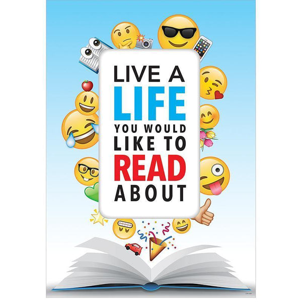LIVE A LIFE READ INSPIRE U POSTER-Learning Materials-JadeMoghul Inc.