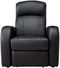 Living Room Furniture Plush Padded Leather Upholstered Recliner With Metal Framework, Gray Benzara