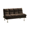 Living Room Furniture Saratoga Contemporary Saratoga Micro-Fiber Sofa Futon, Expresso Benzara