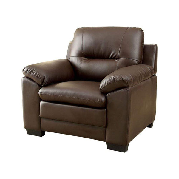 Living Room Furniture Sets Parma Contemporary Chair, Brown Benzara