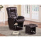 Living Room Furniture Sets Practically Worth Glider Chair With Ottoman, Brown Benzara