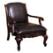 Living Room Furniture Sets Sheffield Traditional Occasional Chair, Antique Dark Cherry Benzara