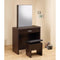 Living Room Furniture Sets Stylish Vanity with Hidden Mirror Storage and Lift-Top Stool, 2 Piece, Brown Benzara