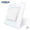 Livolo Manufacturer EU standard Luxury 4 colors crystal glass panel,1way Push Reset switch,restore switches,no logo AExp