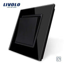 Livolo Manufacturer EU standard Luxury 4 colors crystal glass panel,1way Push Reset switch,restore switches,no logo JadeMoghul Inc. 