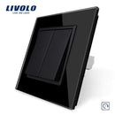 Livolo Manufacturer EU standard Luxury 4 colors crystal glass panel,1way Push Reset switch,restore switches,no logo JadeMoghul Inc. 