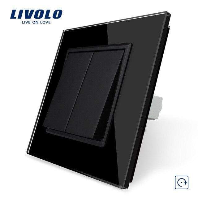 Livolo Manufacturer EU standard Luxury 4 colors crystal glass panel,1way Push Reset switch,restore switches,no logo JadeMoghul Inc. 