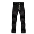 LLYGE 2018 Autumn Mens Casual Cotton Linen Pants Plus Size Men Leisure Wide Leg Long Pant Loose Solid Color Men's Linen Trousers-Black-XXL-JadeMoghul Inc.