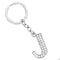 LNRRABC Fashion New Crystal Rhinestones Alphabet Keyring Initial Letter Key Ring Chain Unisex Keychain 26 Letters