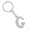 LNRRABC Fashion New Crystal Rhinestones Alphabet Keyring Initial Letter Key Ring Chain Unisex Keychain 26 Letters-G-JadeMoghul Inc.