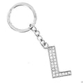 LNRRABC Fashion New Crystal Rhinestones Alphabet Keyring Initial Letter Key Ring Chain Unisex Keychain 26 Letters-L-JadeMoghul Inc.