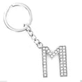 LNRRABC Fashion New Crystal Rhinestones Alphabet Keyring Initial Letter Key Ring Chain Unisex Keychain 26 Letters-M-JadeMoghul Inc.