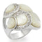 Design Engagement Ring LO1044 Rhodium Brass Ring with Precious Stone