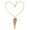 Gold Pendant LO1181 Gold Brass Chain Pendant with Top Grade Crystal