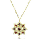 Gold Pendant LO1301 Gold Brass Chain Pendant with Top Grade Crystal