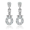 Crystal Drop Earrings LO1974 Rhodium White Metal Earrings with Crystal