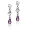 Crystal Drop Earrings LO1983 Rhodium White Metal Earrings with Crystal