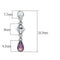 Crystal Drop Earrings LO1983 Rhodium White Metal Earrings with Crystal