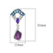 Crystal Drop Earrings LO1993 Rhodium White Metal Earrings with Crystal