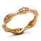 Rose Gold Wedding Rings LO3553 Rose Gold Brass Ring with AAA Grade CZ