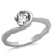 Cubic Zirconia Rings LO3639 Rhodium Brass Ring with AAA Grade CZ