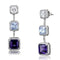 Earrings For Girls LO3754 Rhodium Brass Earrings with AAA Grade CZ