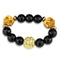 Gold Bracelet LO3776 Gold Brass Bracelet with Synthetic in Jet