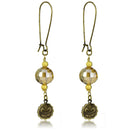 Earrings For Girls LO3806 Antique Copper White Metal Earrings with Synthetic