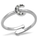 Best Engagement Rings LO4045 Rhodium Brass Ring with Top Grade Crystal
