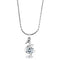 Chain Necklace LO4149 Rhodium Brass Chain Pendant with AAA Grade CZ