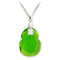 Chain Pendants LOA161 Rhodium Brass Chain Pendant with Synthetic in Peridot