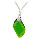 Chain Pendants LOA162 Rhodium Brass Chain Pendant with Synthetic in Peridot